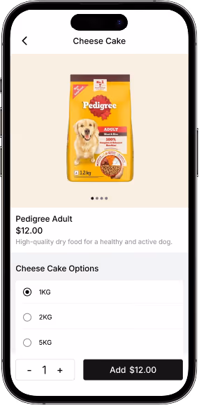 Fiche de l’aliment Pedigree Adult pour chien avec son prix et les formats disponibles.